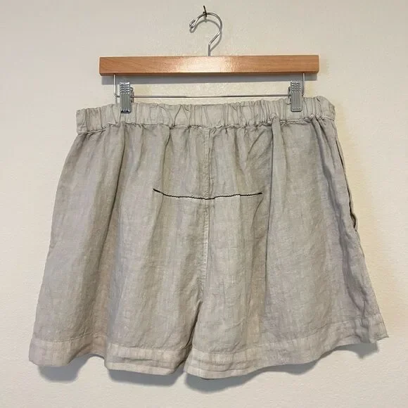 Bassike NWT Washed Linen Mini Stone size minimalist Lagenlook